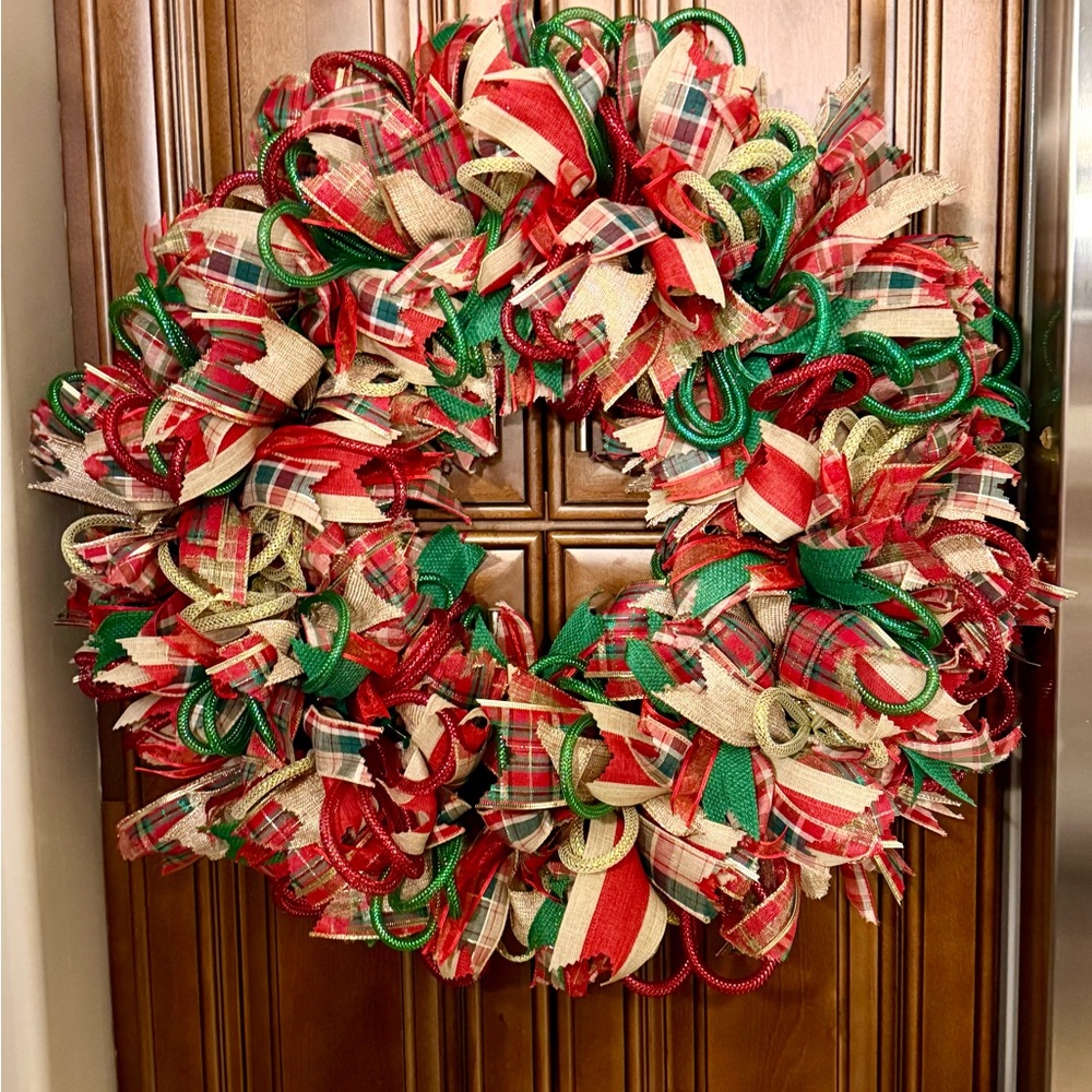 Handcrafted Holiday Ribbon Wreath